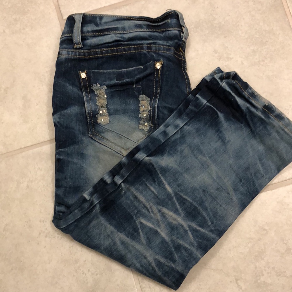 C.I.S Jeans Embroidery Blue Jeans